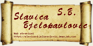 Slavica Bjelopavlović vizit kartica
